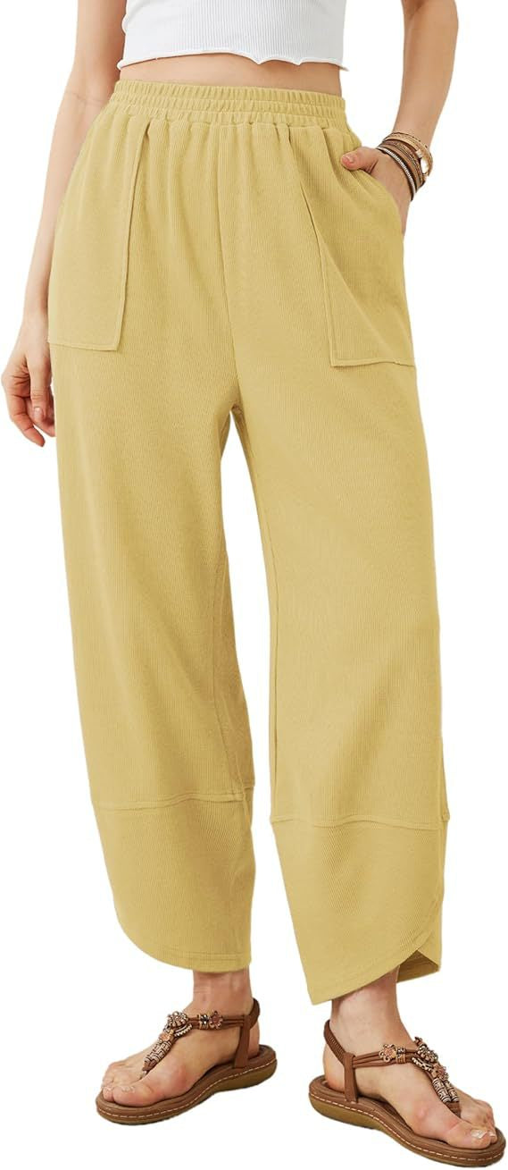 Wide-Leg Casual Pants with Pockets