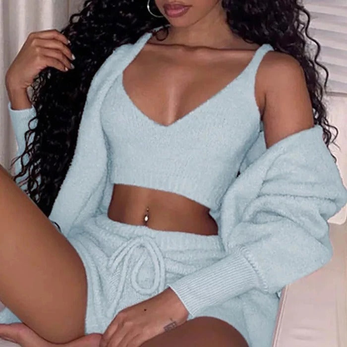 Women’s 3-Piece Lounge PJ & Shorts Set