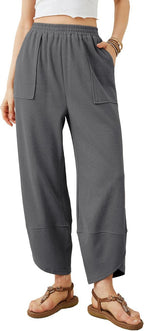 Wide-Leg Casual Pants with Pockets
