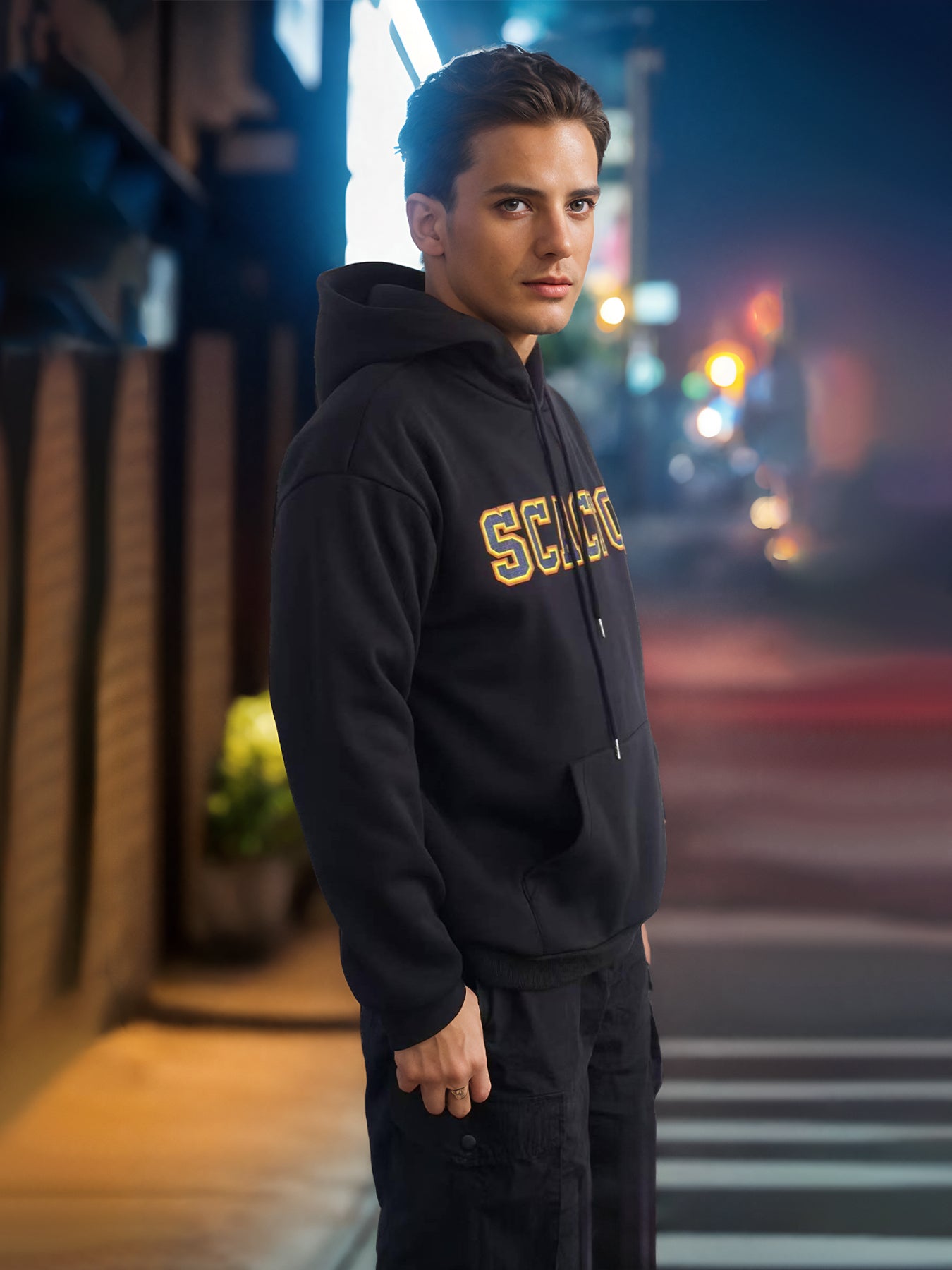Unisex Printed Long Sleeve Hoodie