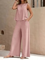 Elegance Casual Two-Piece Pants Set