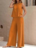 Elegance Casual Two-Piece Pants Set