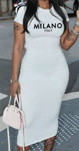 Milano Pattern Bodycon Dress