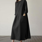 Autumn Solid Elegant Dress