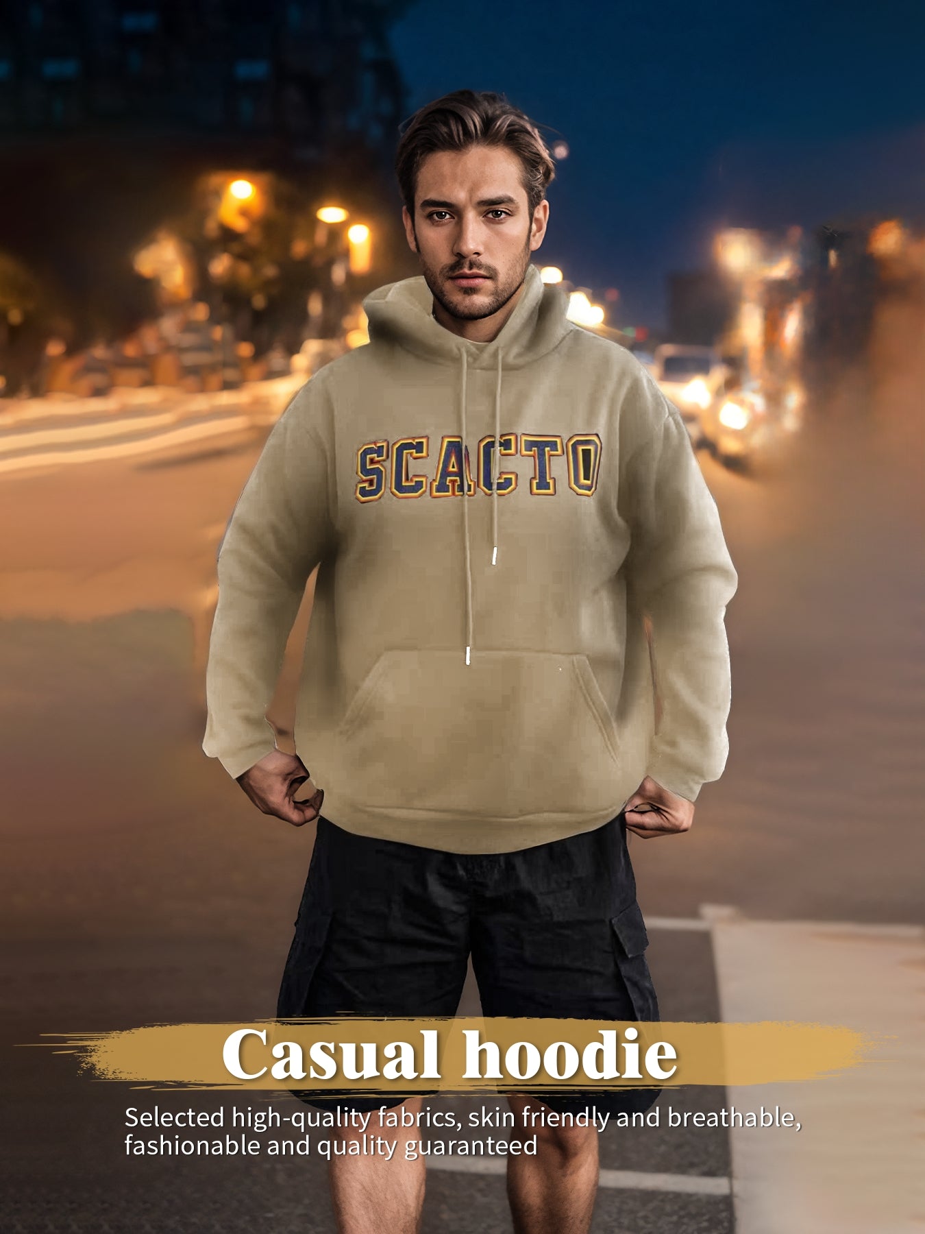 Unisex Printed Long Sleeve Hoodie