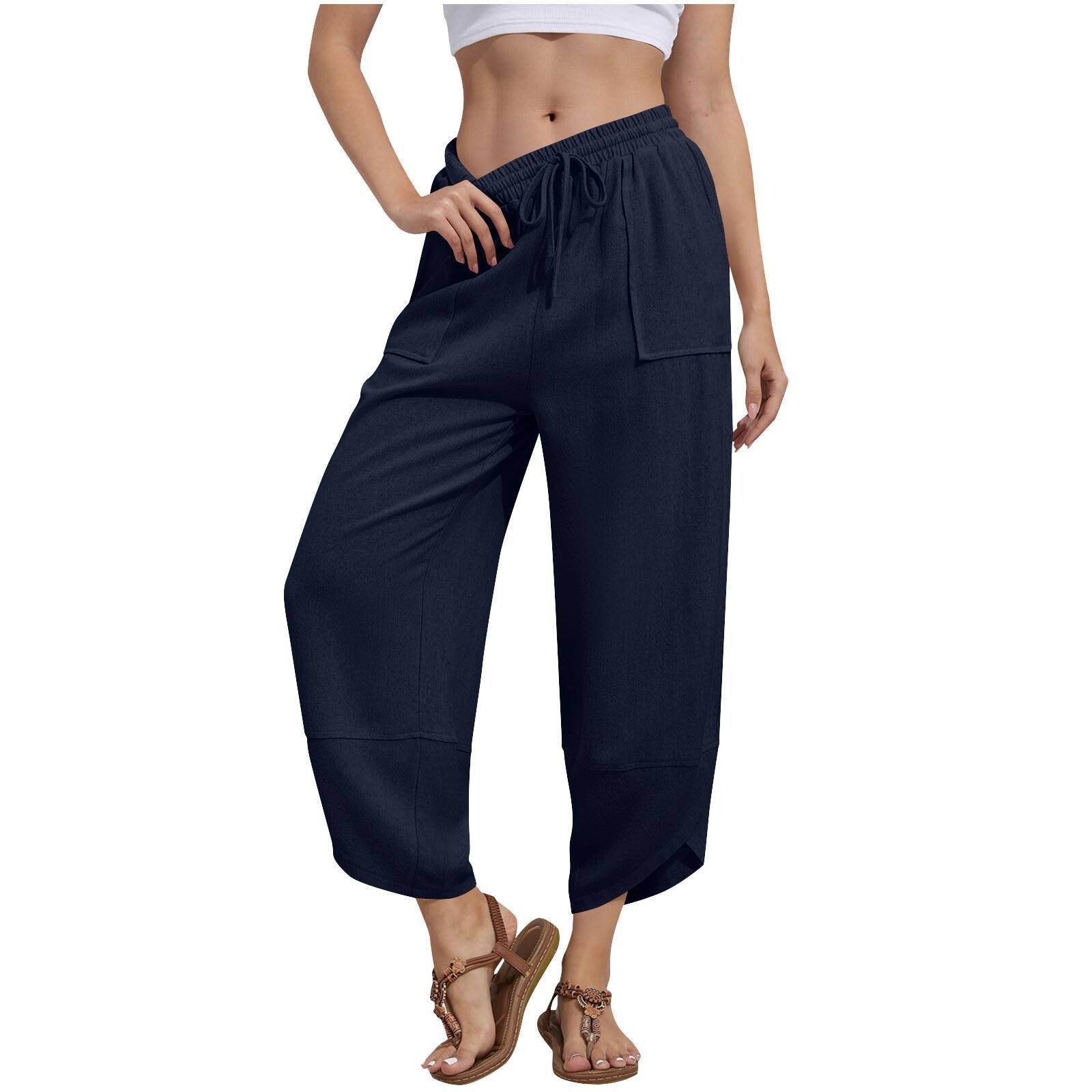 Wide-Leg Casual Pants with Pockets