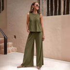 Elegance Casual Two-Piece Pants Set