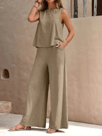 Elegance Casual Two-Piece Pants Set