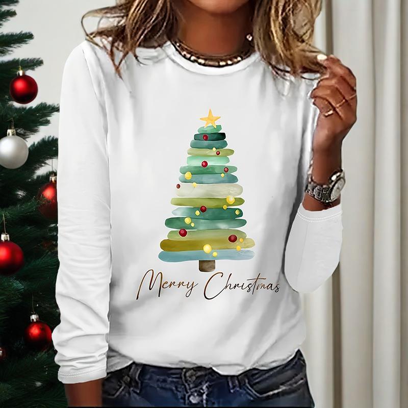 Women’s Christmas Graphic Long Sleeve Tee