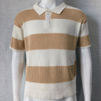 Men’s Short Sleeve Lapel Sweater
