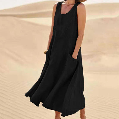 Sleeveless Maxi Dress with Pockets