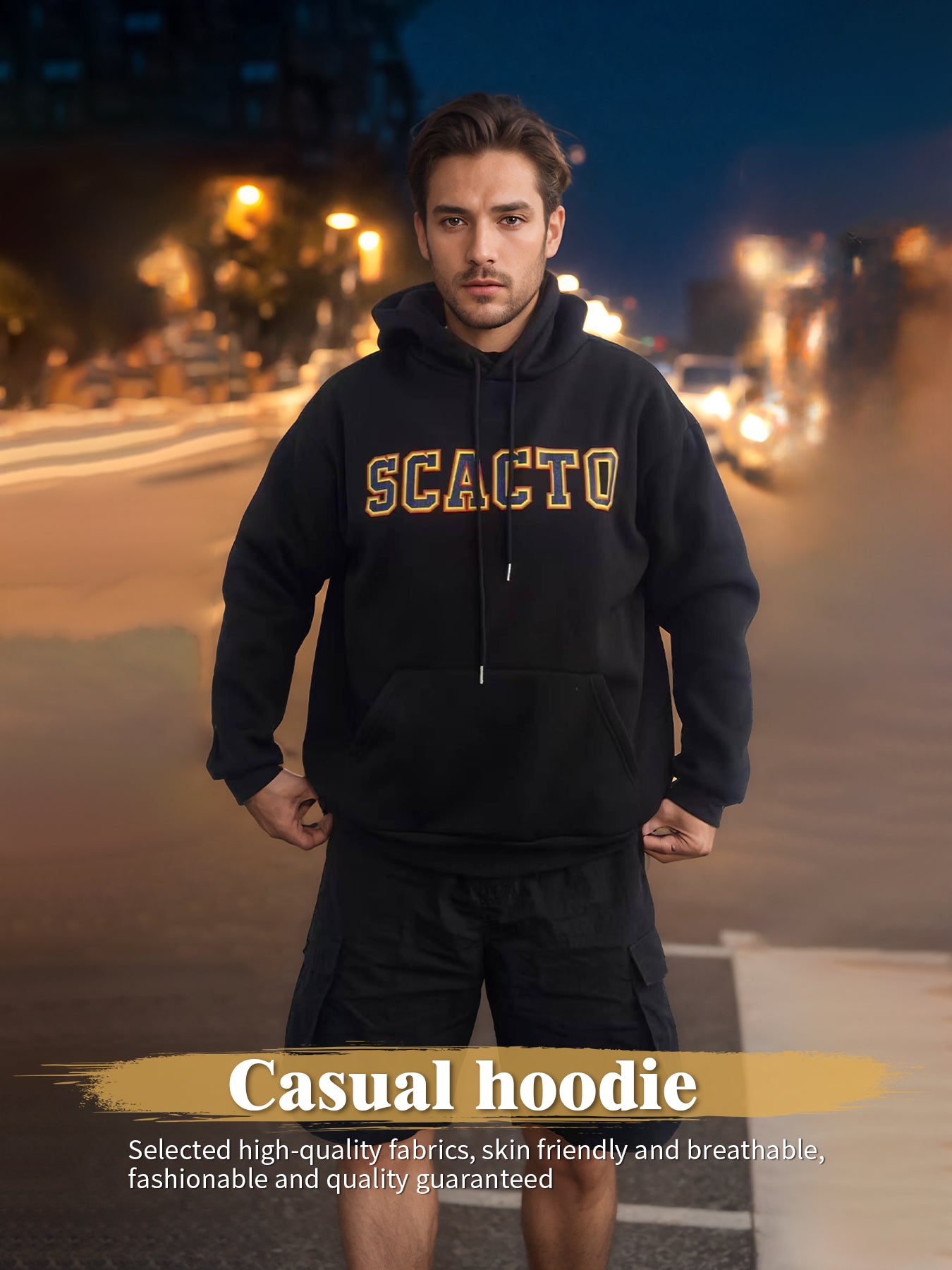 Unisex Printed Long Sleeve Hoodie