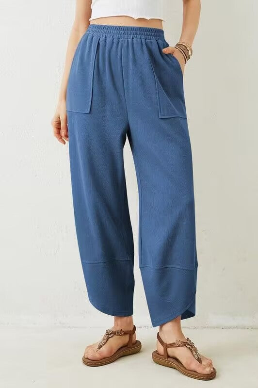 Wide-Leg Casual Pants with Pockets