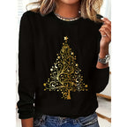 Women’s Christmas Graphic Long Sleeve Tee