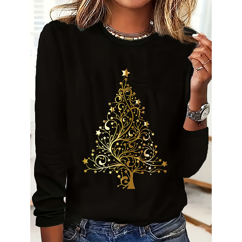 Women’s Christmas Graphic Long Sleeve Tee