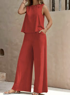 Elegance Casual Two-Piece Pants Set