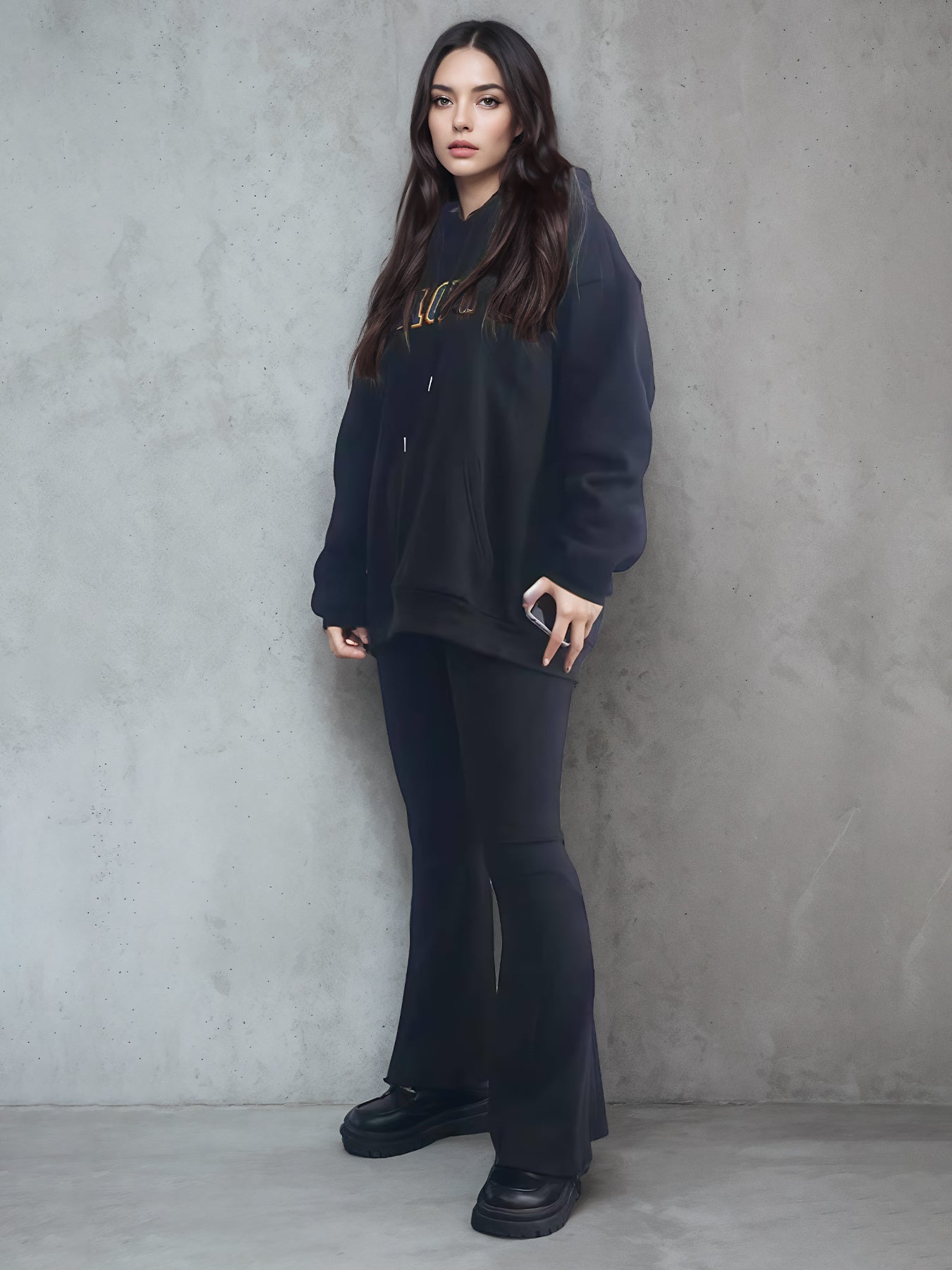 Unisex Printed Long Sleeve Hoodie