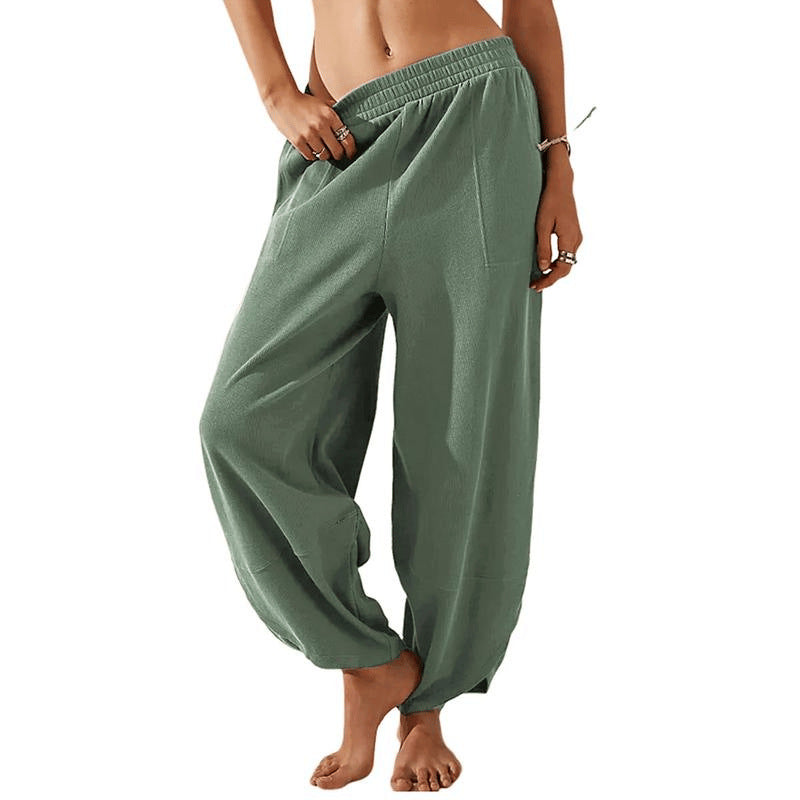 Wide-Leg Casual Pants with Pockets