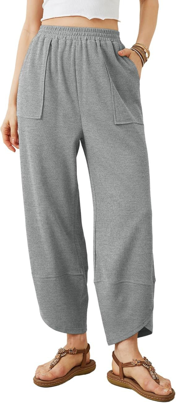 Wide-Leg Casual Pants with Pockets