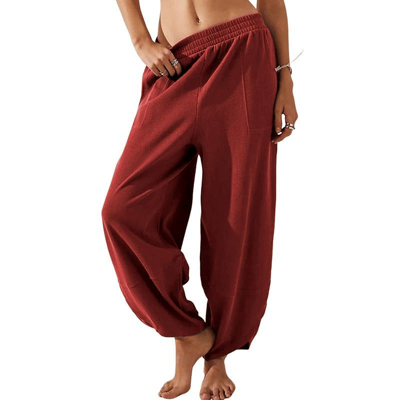 Wide-Leg Casual Pants with Pockets