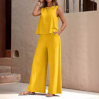Elegance Casual Two-Piece Pants Set