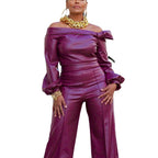 Women’s Fashion Leather Suit Jacket