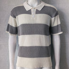 Men’s Short Sleeve Lapel Sweater