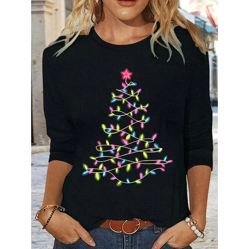 Women’s Christmas Graphic Long Sleeve Tee